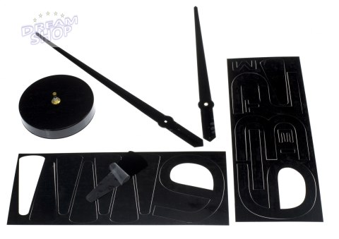 Zegar ścienny duży 80-120cm czarny 4 cyfry Zegar ścienny duży 80-120cm czarny 4 cyfry