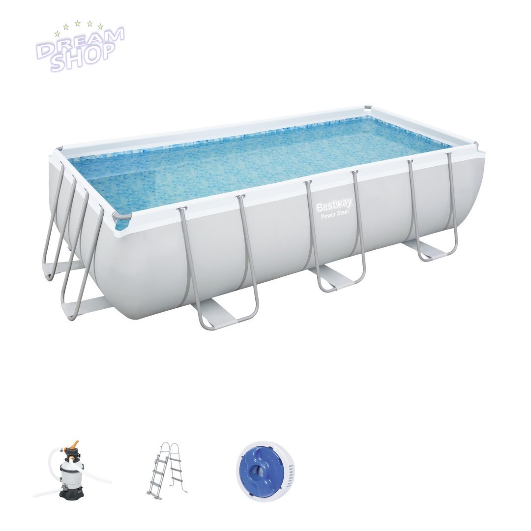Basen Power Steel 404 x 201 x 100 cm BESTWAY Basen Power Steel 404 x 201 x 100 cm BESTWAY