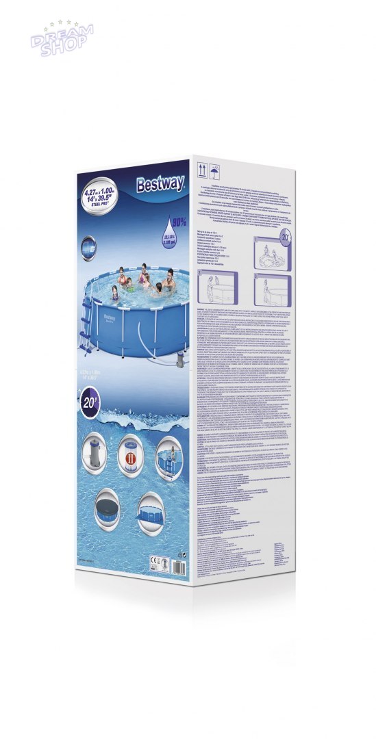 Basen Stelażowy 14FT 427x100 cm SteelPRO 6w1 BESTWAY Basen Stelażowy 14FT 427x100 cm SteelPRO 6w1 BESTWAY