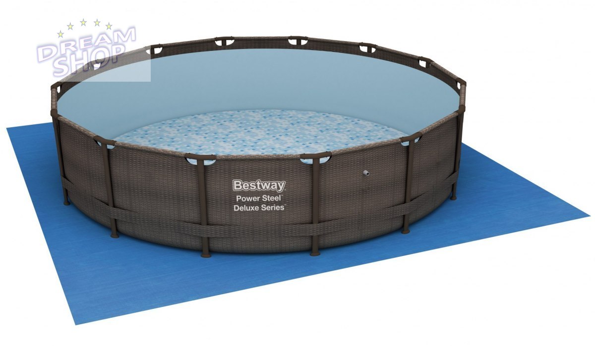 Basen Stelażowy 14FT 427x107 cm Power Steel Deluxe Rattan Series BESTWAY Basen Stelażowy 14FT 427x107 cm Power Steel Deluxe Rattan Series BESTWAY