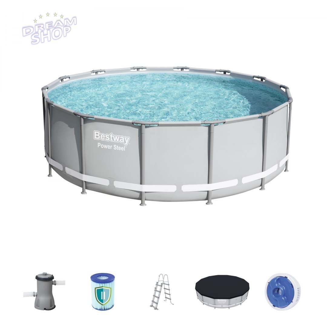 Basen Stelażowy 14FT 427x122 cm POWERSteel 6w1 BESTWAY Basen Stelażowy 14FT 427x122 cm POWERSteel 6w1 BESTWAY