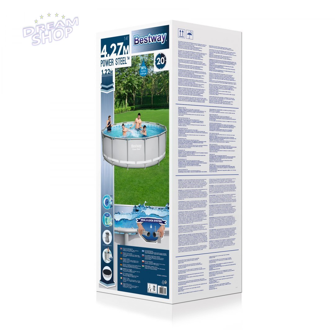 Basen Stelażowy 14FT 427x122 cm POWERSteel 6w1 BESTWAY Basen Stelażowy 14FT 427x122 cm POWERSteel 6w1 BESTWAY