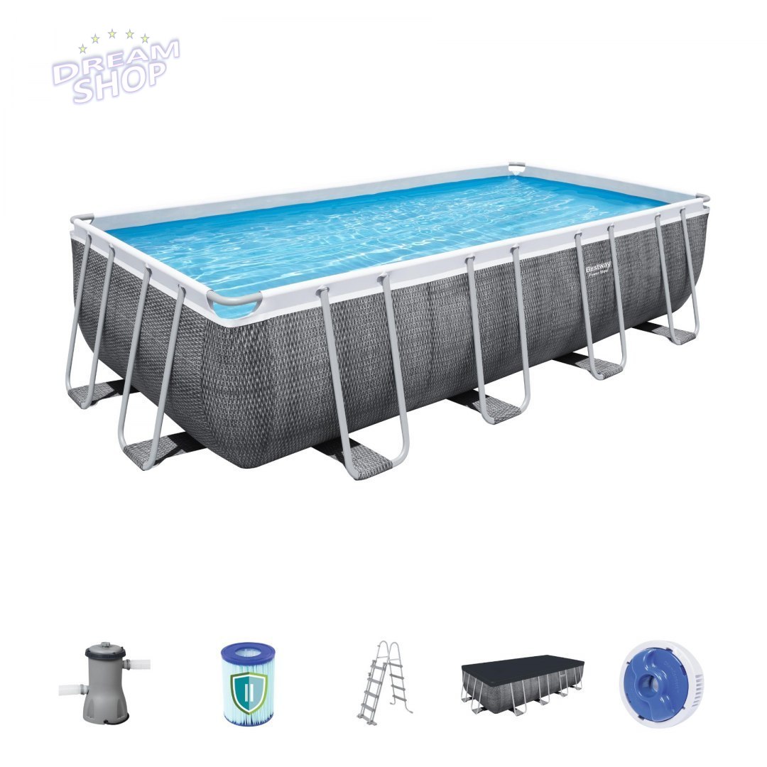 Basen Stelażowy 16 x 9,8FT / 488 x 244 x 122 cm Power Steel BESTWAY Basen Stelażowy 16 x 9,8FT / 488 x 244 x 122 cm Power Steel BESTWAY