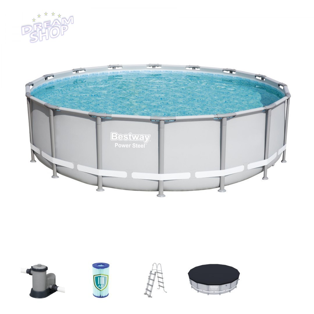 Basen Stelażowy 16FT 488x122 cm POWERSteel 6w1 BESTWAY Basen Stelażowy 16FT 488x122 cm POWERSteel 6w1 BESTWAY