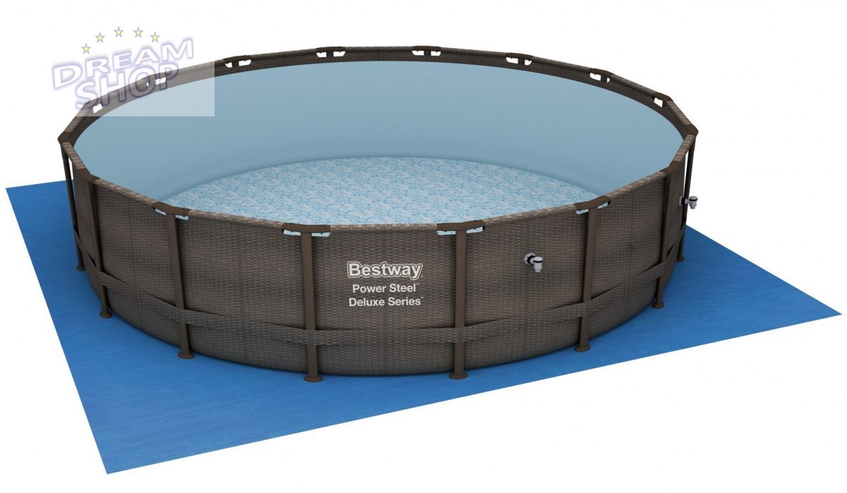 Basen Stelażowy 16FT 488x122 cm Power Steel Deluxe Rattan Series BESTWAY Basen Stelażowy 16FT 488x122 cm Power Steel Deluxe Rattan Series BESTWAY