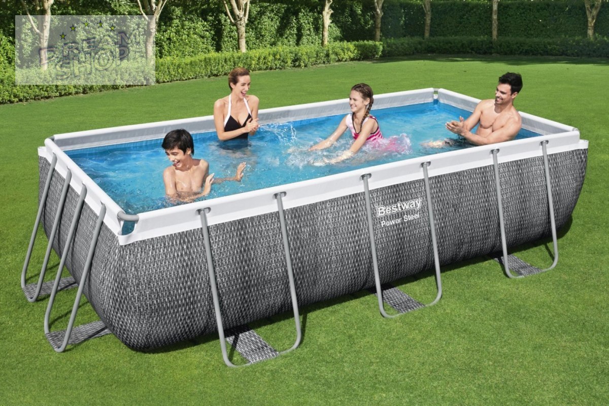 Basen Stelażowy 404 cm x 201 cm x 100 cm Power Steel Bestway Basen Stelażowy 404 cm x 201 cm x 100 cm Power Steel Bestway