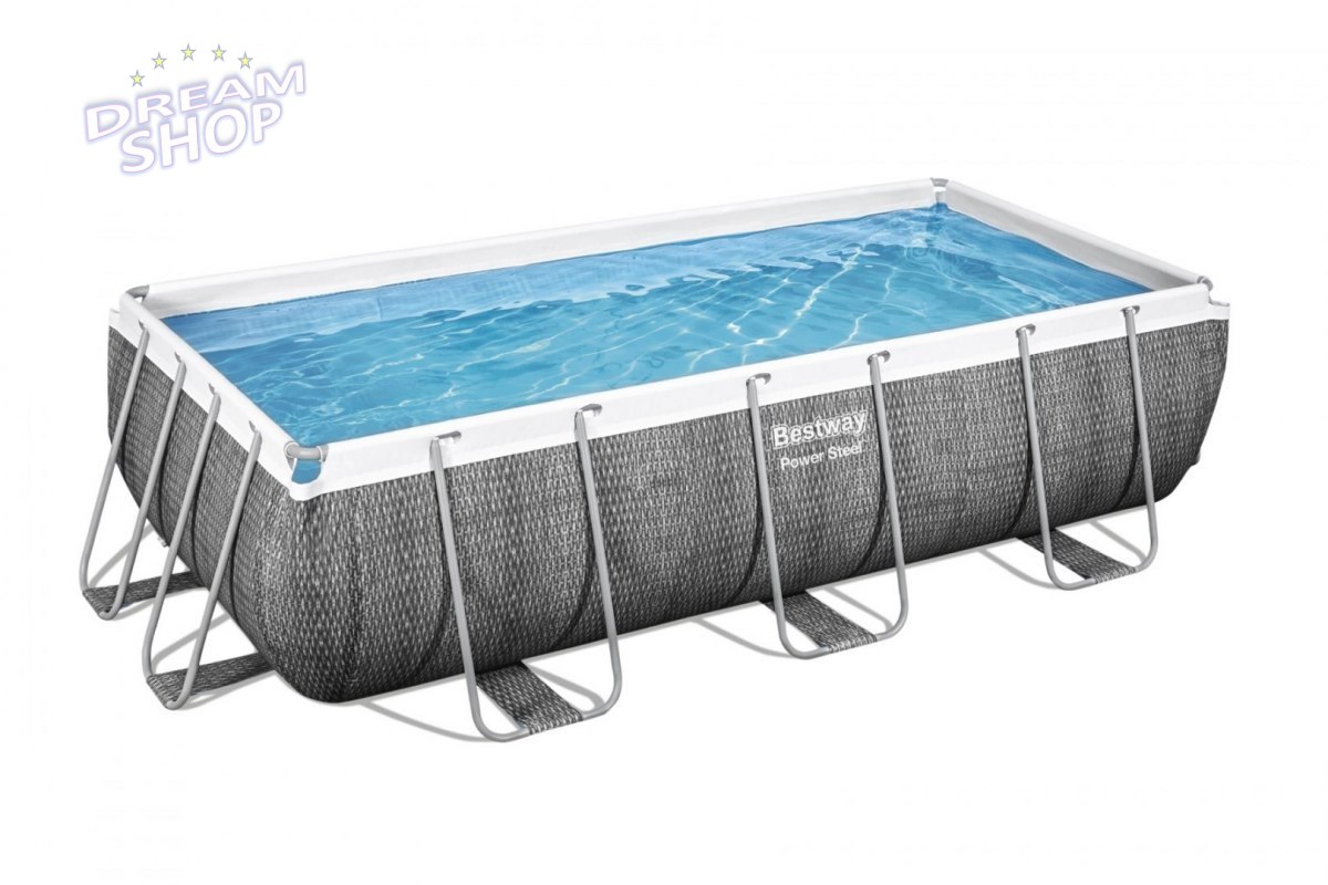 Basen Stelażowy 404 cm x 201 cm x 100 cm Power Steel Bestway Basen Stelażowy 404 cm x 201 cm x 100 cm Power Steel Bestway