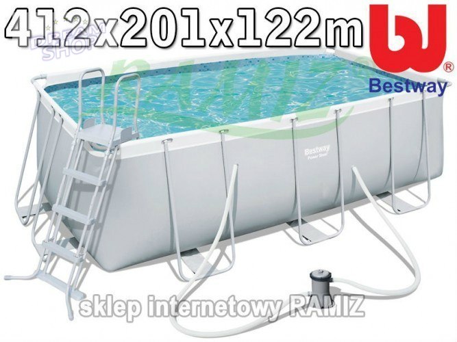 Basen Stelażowy 412x201x122cm POWERSteel 4w1 BESTWAY Basen Stelażowy 412x201x122cm POWERSteel 4w1 BESTWAY