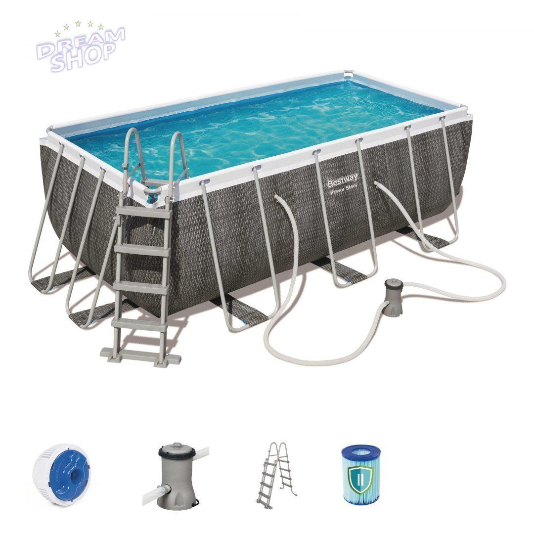 Basen Stelażowy 412 cm x 201 cm x 122 cm POWER STEEL BESTWAY Basen Stelażowy 412 cm x 201 cm x 122 cm POWER STEEL BESTWAY