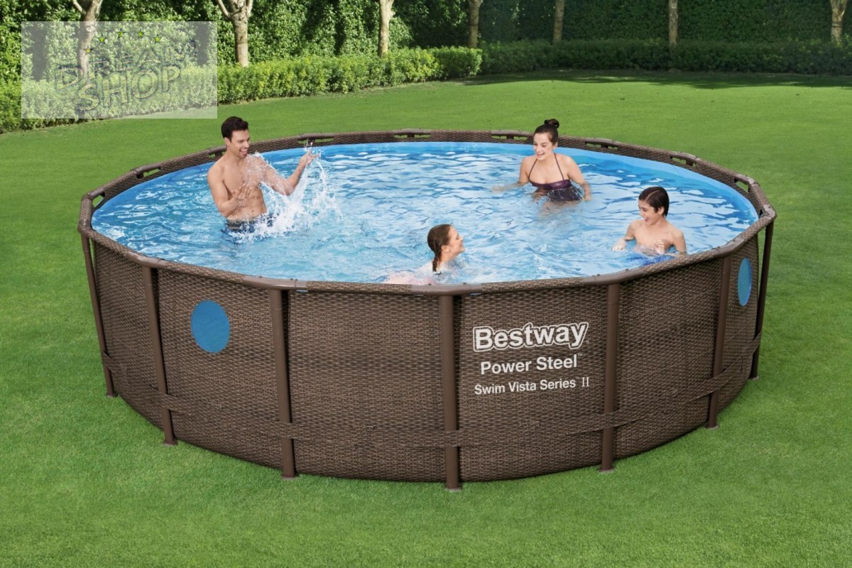 Basen Stelażowy 488 cm x 122 cm, Power Steel Swim VISTA series BESTWAY Basen Stelażowy 488 cm x 122 cm, Power Steel Swim VISTA series BESTWAY