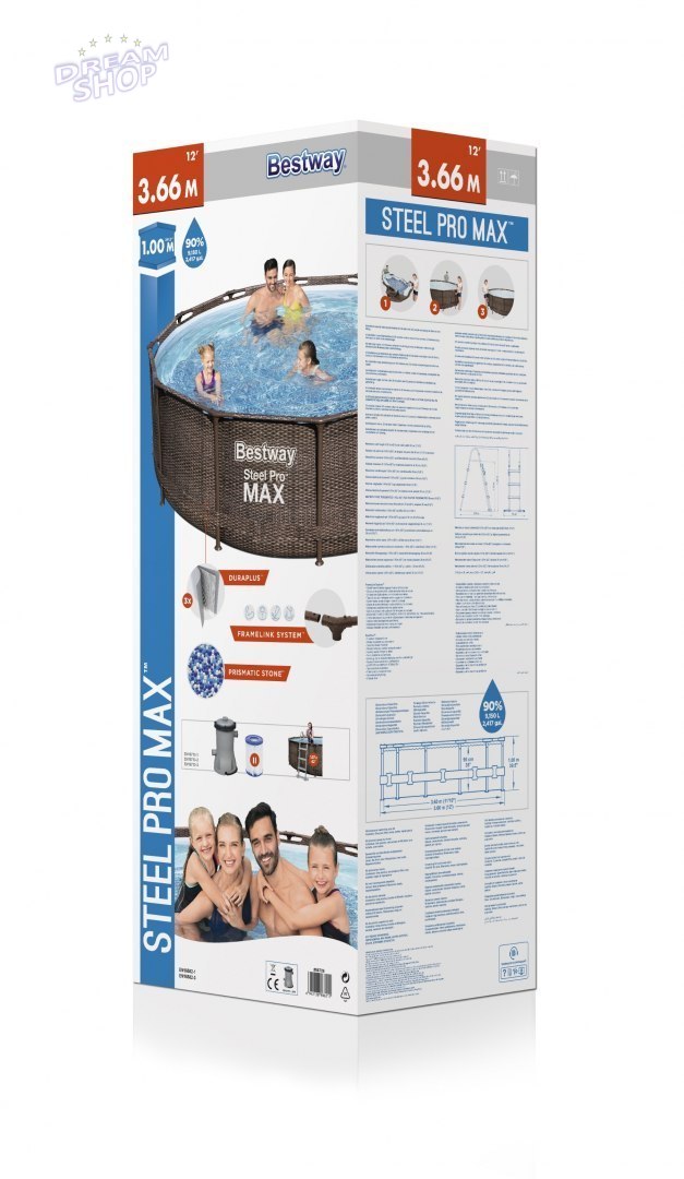 Basen Stelażowy 549 x 122 cm Power Steel BESTWAY Basen Stelażowy 549 x 122 cm Power Steel BESTWAY