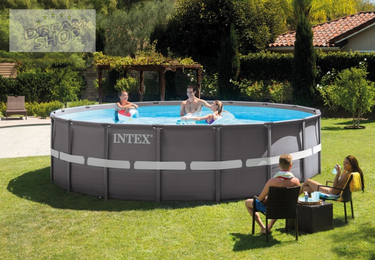 Basen Stelażowy Ultra Frame 18Ft / 549 x 132 cm z Systemem Słonej Wody INTEX Basen Stelażowy Ultra Frame 18Ft / 549 x 132 cm z Systemem Słonej Wody INTEX