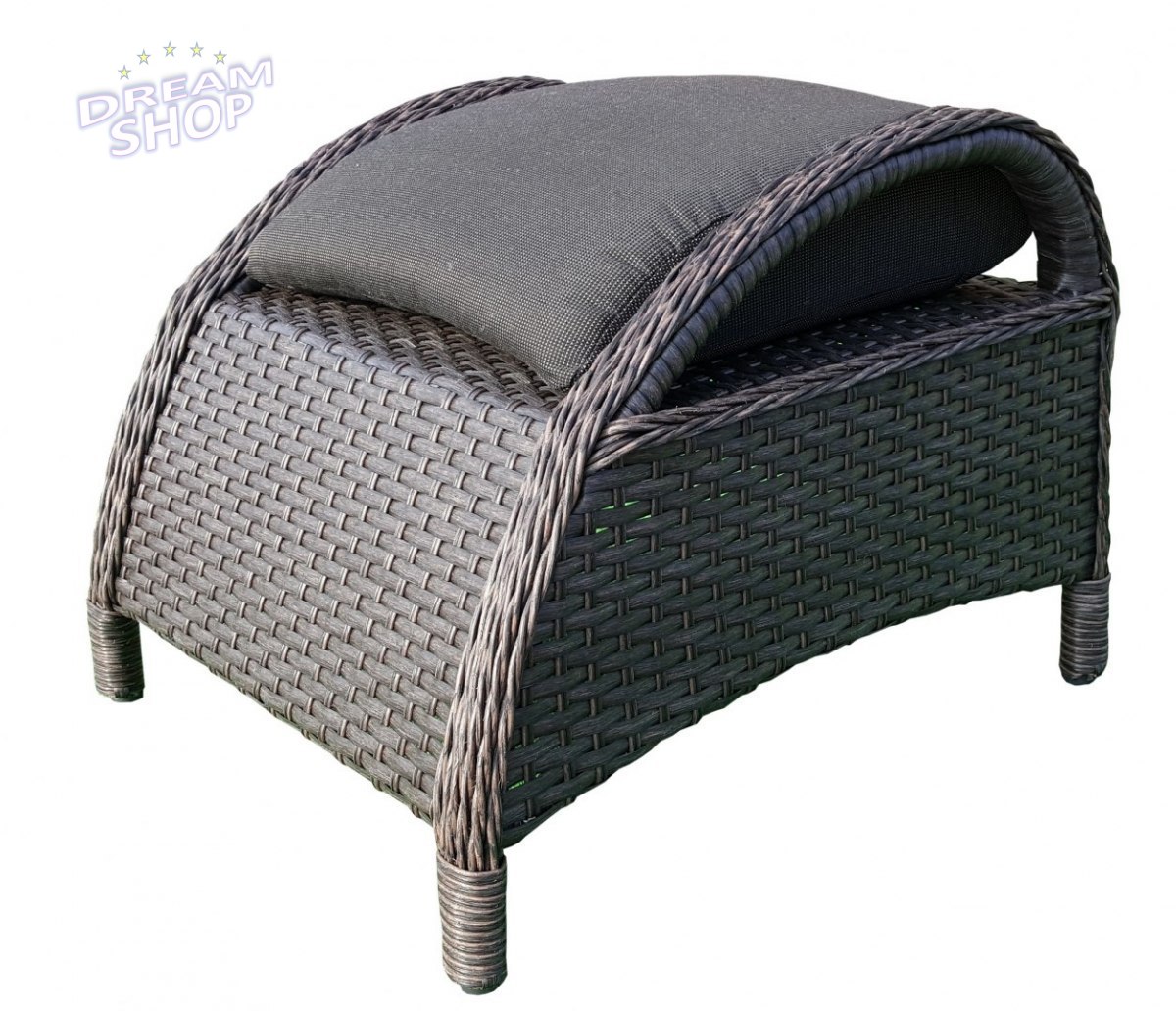 Komplet Wielkie Meble Aluminiowe Podnóżek Ciemny Brąz Komplet Wielkie Meble Aluminiowe Podnóżek Ciemny Brąz