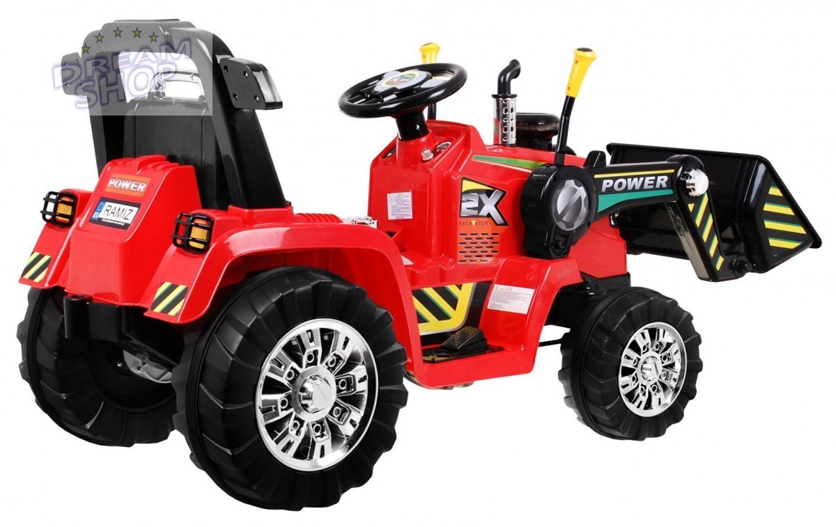 Pojazd Koparka Traktor Czerwona Pojazd Koparka Traktor Czerwona