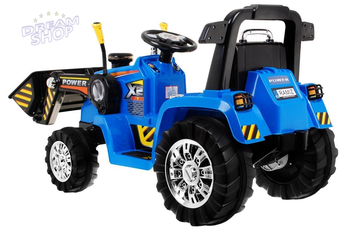 Pojazd Koparka Traktor Niebieska Pojazd Koparka Traktor Niebieska
