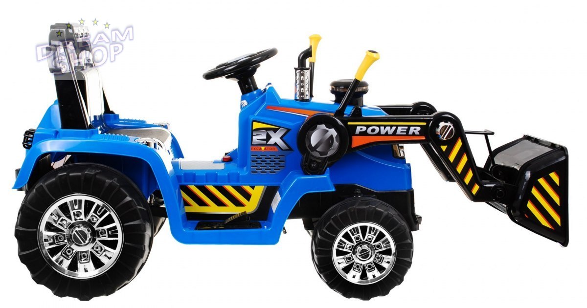 Pojazd Koparka Traktor Niebieska Pojazd Koparka Traktor Niebieska