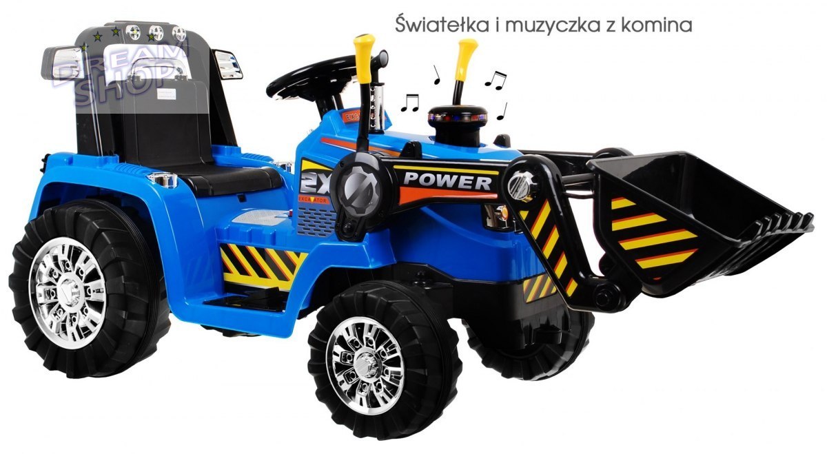 Pojazd Koparka Traktor Niebieska Pojazd Koparka Traktor Niebieska