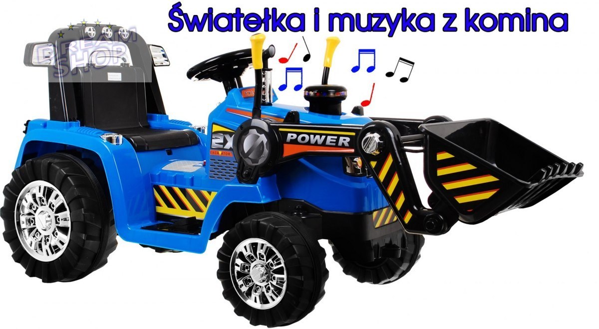Pojazd Koparka Traktor Niebieska Pojazd Koparka Traktor Niebieska