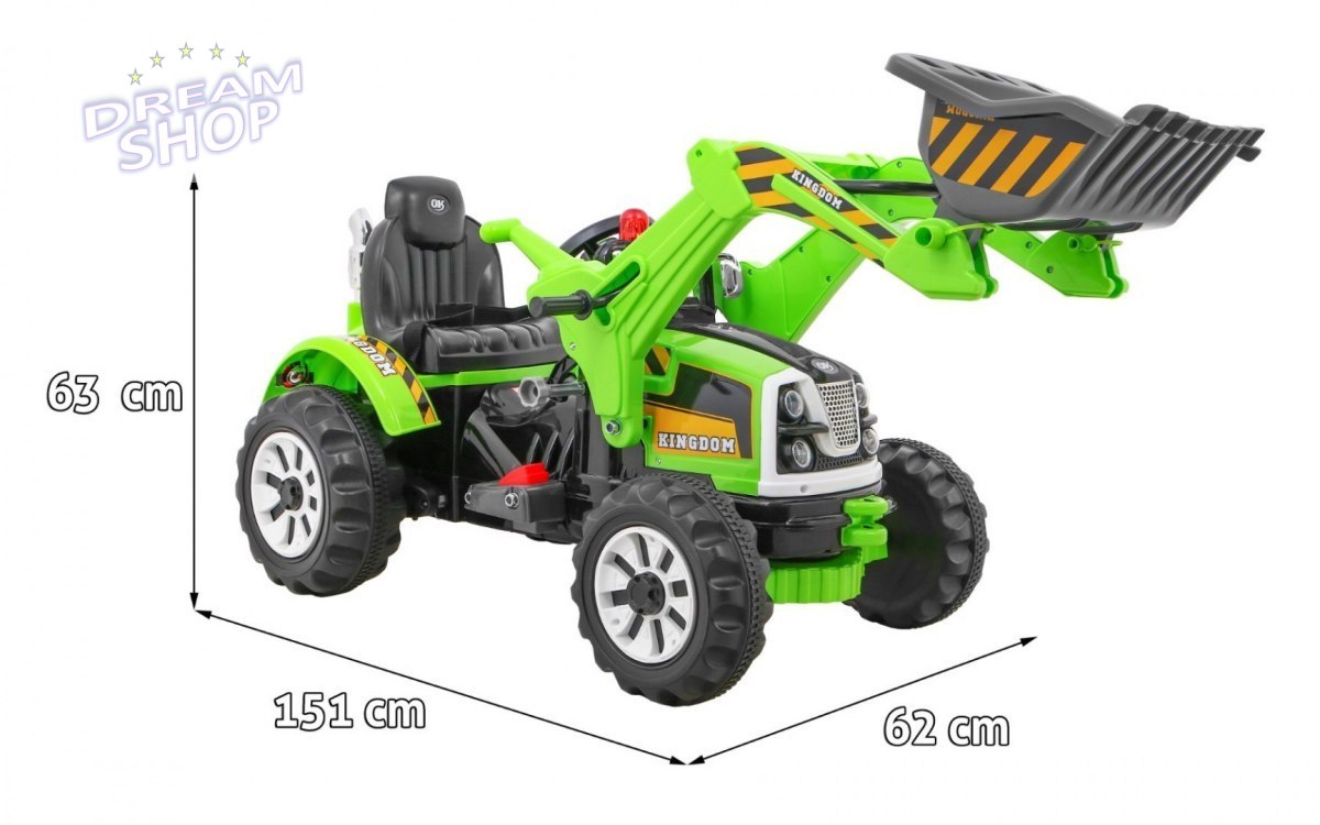 Pojazd Koparka Traktor Zielona Pojazd Koparka Traktor Zielona