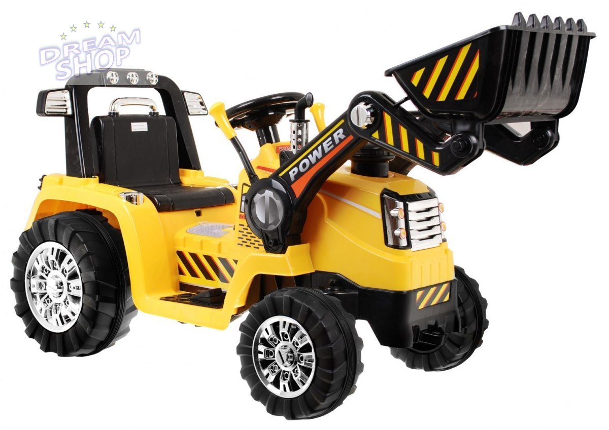 Pojazd Koparka Traktor Żółta Pojazd Koparka Traktor Żółta