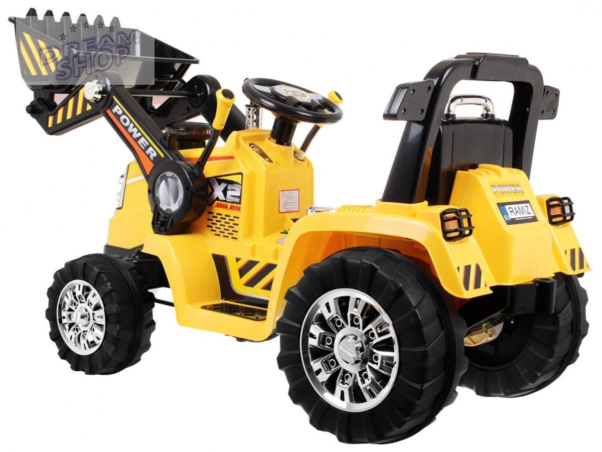 Pojazd Koparka Traktor Żółta Pojazd Koparka Traktor Żółta