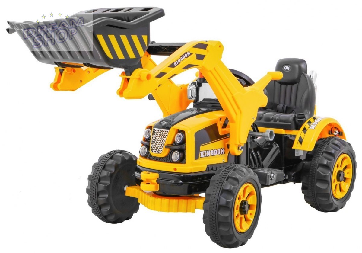 Pojazd Koparka Traktor Żółta Pojazd Koparka Traktor Żółta