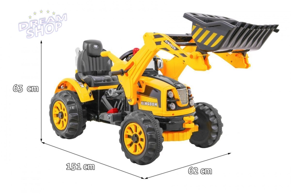 Pojazd Koparka Traktor Żółta Pojazd Koparka Traktor Żółta