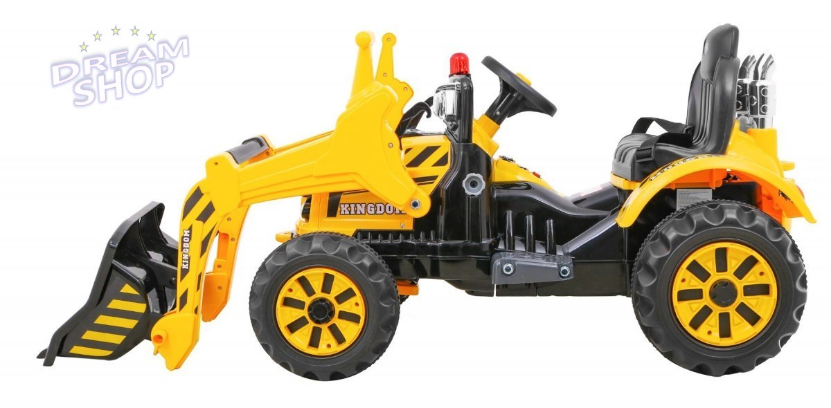 Pojazd Koparka Traktor Żółta Pojazd Koparka Traktor Żółta