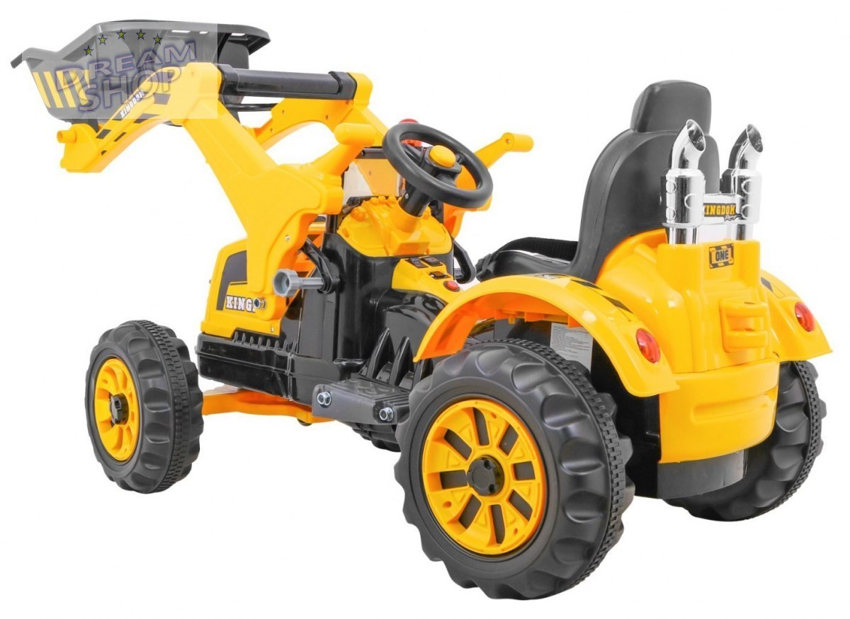 Pojazd Koparka Traktor Żółta Pojazd Koparka Traktor Żółta