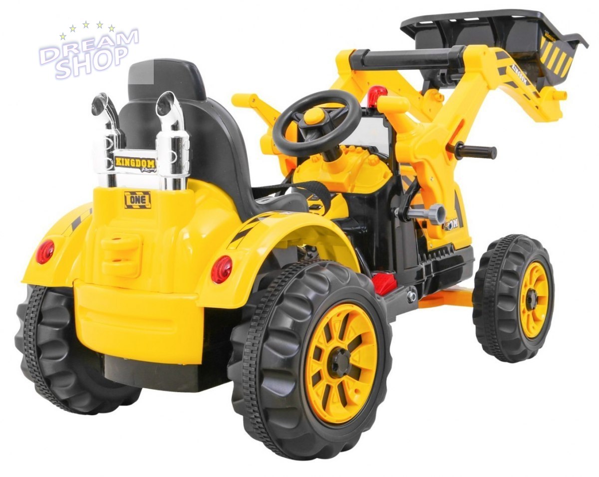 Pojazd Koparka Traktor Żółta Pojazd Koparka Traktor Żółta