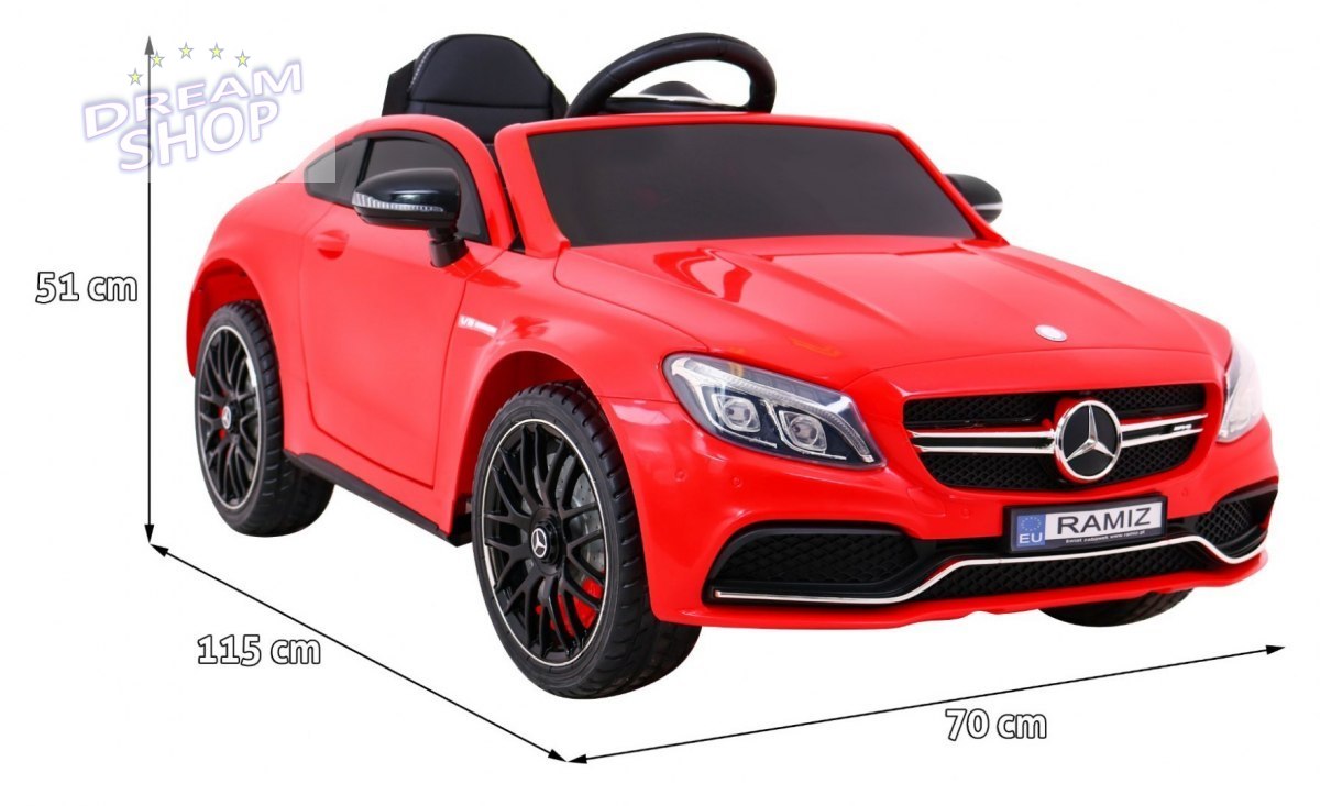 Pojazd Mercedes Benz C63 AMG Czerwony Pojazd Mercedes Benz C63 AMG Czerwony