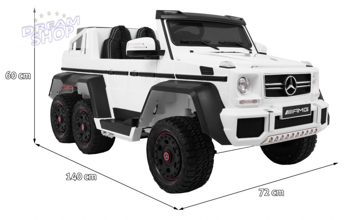 Pojazd Mercedes G63 6x6 Biały Pojazd Mercedes G63 6x6 Biały