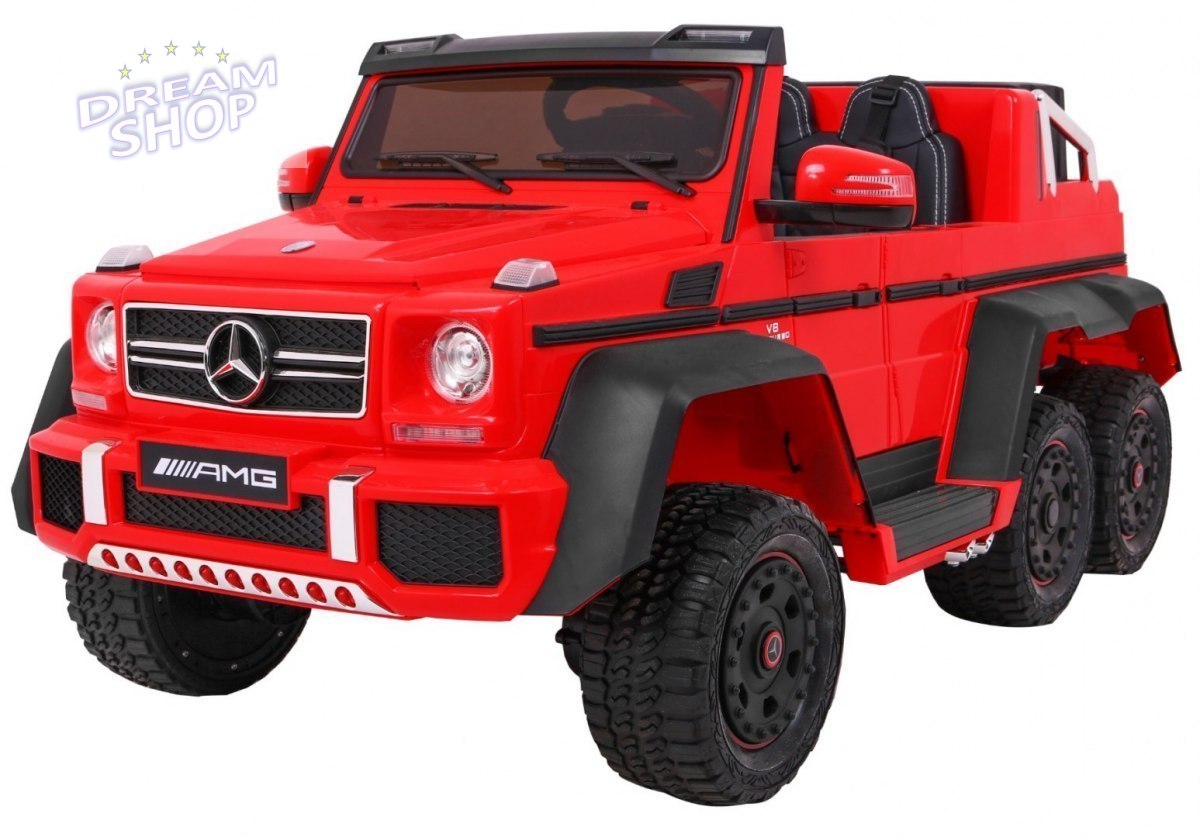 Pojazd Mercedes G63 6x6 Czerwony MP4 Pojazd Mercedes G63 6x6 Czerwony MP4