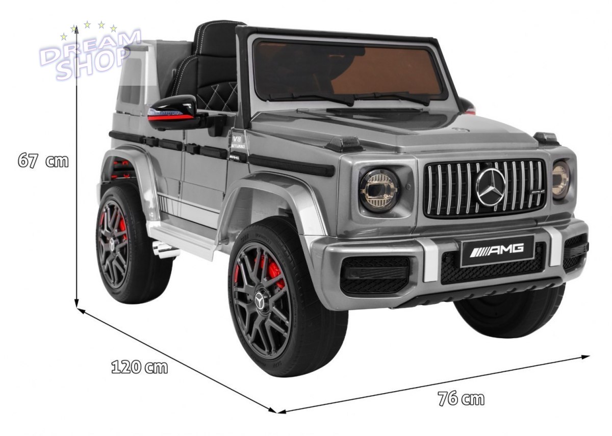 Pojazd Mercedes G63 AMG Lakierowany Srebrny Pojazd Mercedes G63 AMG Lakierowany Srebrny