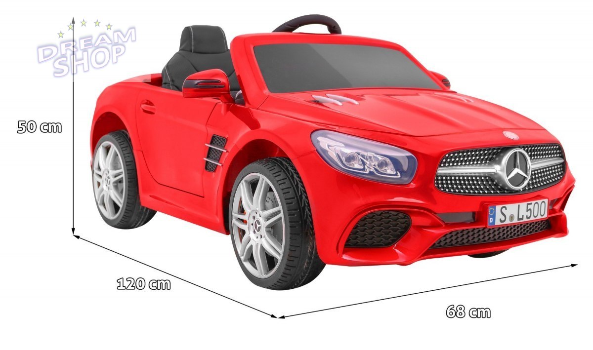 Pojazd Mercedes SL 500 Lakierowany Czerwony Pojazd Mercedes SL 500 Lakierowany Czerwony