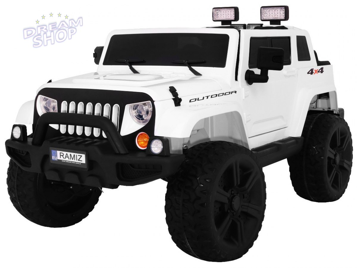 Pojazd Mighty Jeep 4x4 Biały Pojazd Mighty Jeep 4x4 Biały