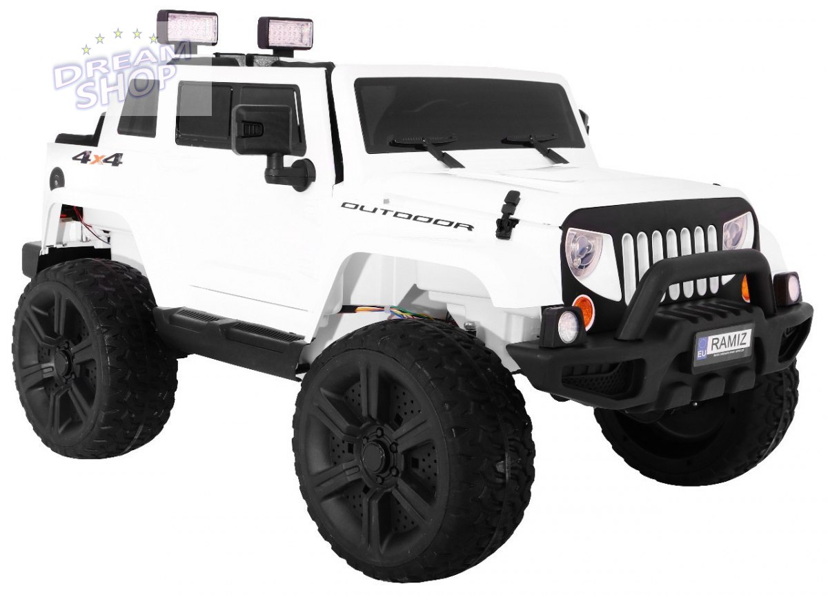Pojazd Mighty Jeep 4x4 Biały Pojazd Mighty Jeep 4x4 Biały