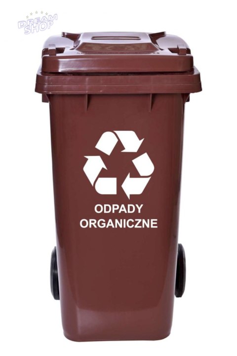 Komplet pojemników na odpady - 120l - cztery kolory (brązowy) Komplet pojemników na odpady - 120l - cztery kolory (brązowy)