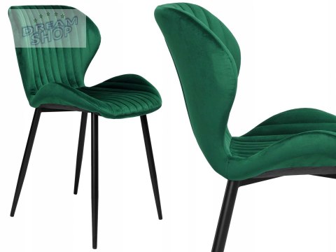 Krzesło aksamitne Dallas Velvet Ciemno-Zielone Krzesło aksamitne Dallas Velvet Ciemno-Zielone