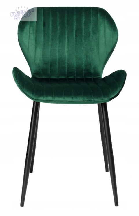 Krzesło aksamitne Dallas Velvet Ciemno-Zielone Krzesło aksamitne Dallas Velvet Ciemno-Zielone