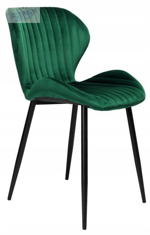 Krzesło aksamitne Dallas Velvet Ciemno-Zielone Krzesło aksamitne Dallas Velvet Ciemno-Zielone