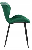 Krzesło aksamitne Dallas Velvet Ciemno-Zielone