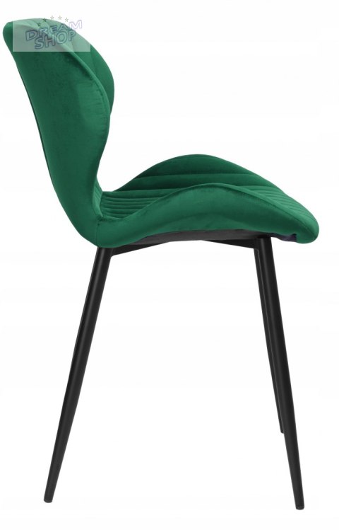 Krzesło aksamitne Dallas Velvet Ciemno-Zielone Krzesło aksamitne Dallas Velvet Ciemno-Zielone