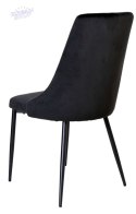 Krzesło aksamitne LINCOLN czarne