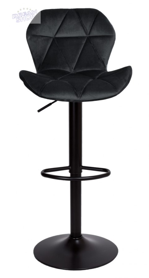 Krzesło barowe GORDON BLACK aksamitne czarne VELVET Krzesło barowe GORDON BLACK aksamitne czarne VELVET