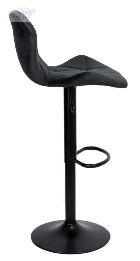 Krzesło barowe GORDON BLACK aksamitne czarne VELVET Krzesło barowe GORDON BLACK aksamitne czarne VELVET