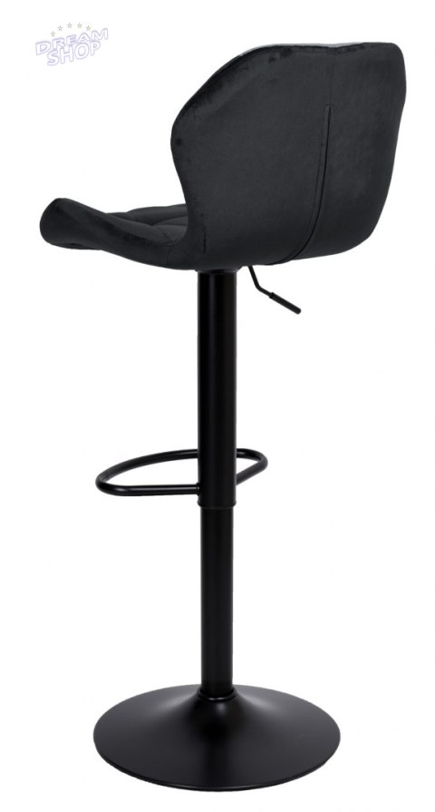 Krzesło barowe GORDON BLACK aksamitne czarne VELVET Krzesło barowe GORDON BLACK aksamitne czarne VELVET