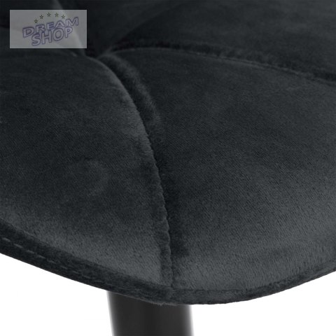 Krzesło barowe GORDON BLACK aksamitne czarne VELVET Krzesło barowe GORDON BLACK aksamitne czarne VELVET