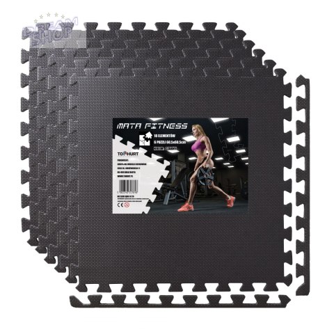 Mata ochronna FITNESS - 6 szt - czarna Mata ochronna FITNESS - 6 szt - czarna