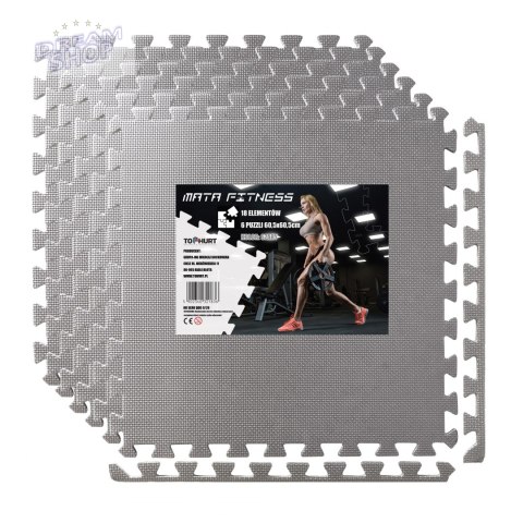 Mata ochronna FITNESS - 6 szt - szara Mata ochronna FITNESS - 6 szt - szara